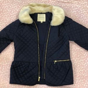 Copper Key Girls Navy quilted jacket